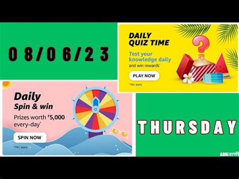 Amazon Daily Quiz Answers Today for 8 June 2024 .